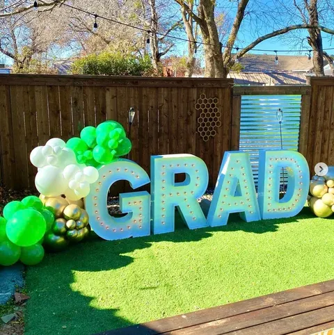 A graduation event display