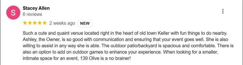 A guest review of 139 Olive