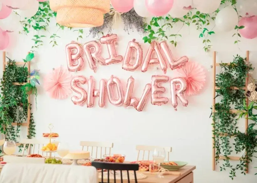 Bridal shower balloon arrangement at 139 Olive